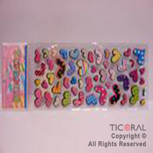 STICKER CORAZONES MULTICOLOR HS5401-5 x 12